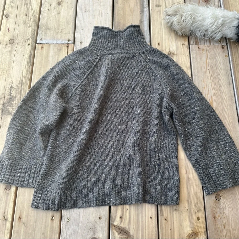 Lilla P Speckled Dolman Sleeve Pullover Sweater S